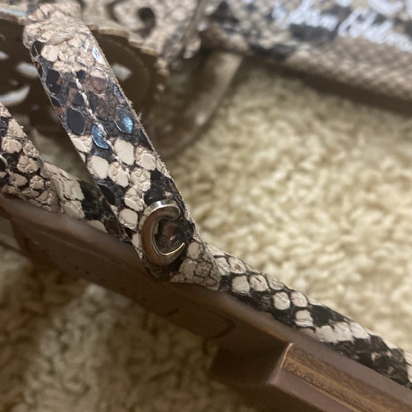 Circus by Sam Edelman sandals snake print black beige size 5.5 NEW - Picture 5 of 7